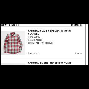 J crew plaid popover